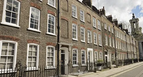 Old style terrace houses